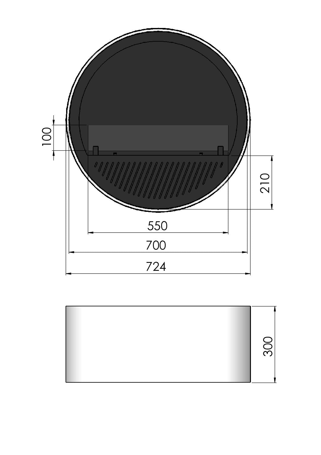 Biokamīns Incyrc Slim wall 72/30 cm rozā - N1 Home