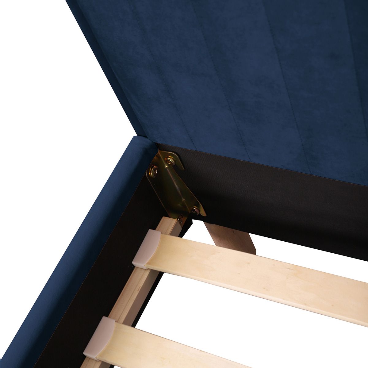 KARALIUS gulta velūrs tumši zils 90x200 cm - N1 Home