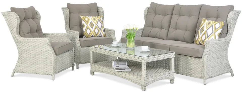 Dārza komplekts Trivo 3 melanžs/balts - N1 Home