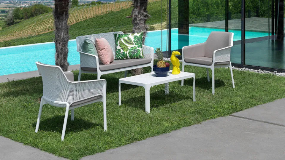 Soliņš - balkona dīvāns Narvi Beni 116/86/70 cm bianko - N1 Home