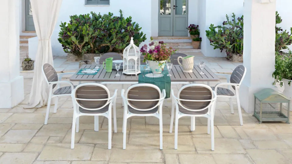 Galds Naro Apoli 210/100/73; 140/100/73 cm blanko/tortora - N1 Home