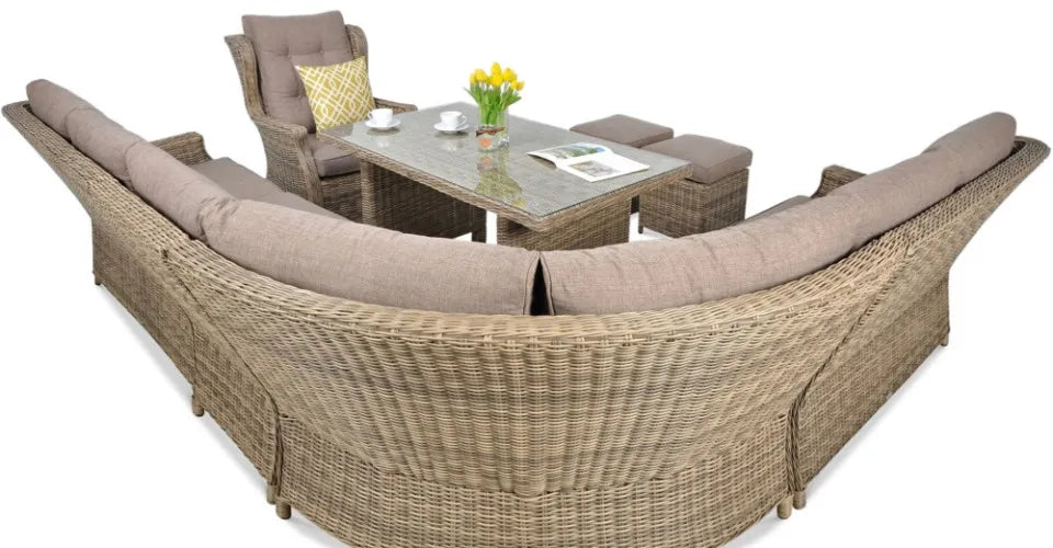 Ēdamgalda komplekts Dova 306/246/87 cm brūns - N1 Home