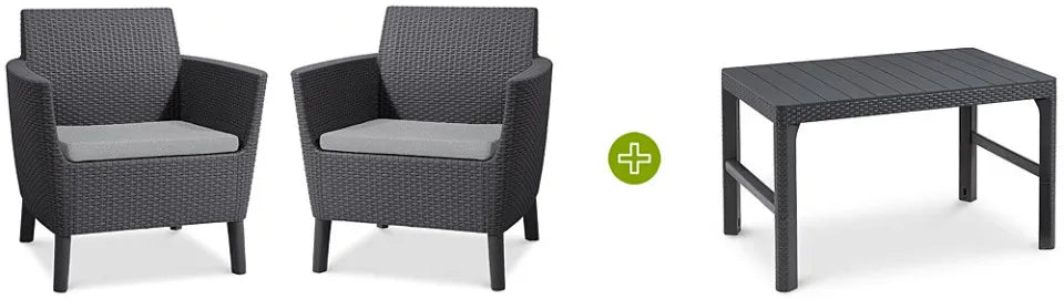 Balkona komplekts Sali Duo grafīts - N1 Home