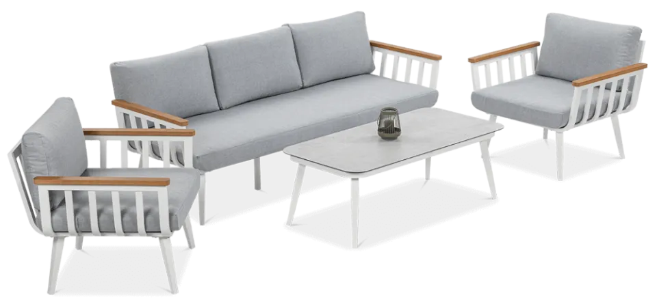 Balkona mēbeles Stelli Kafe balts - N1 Home