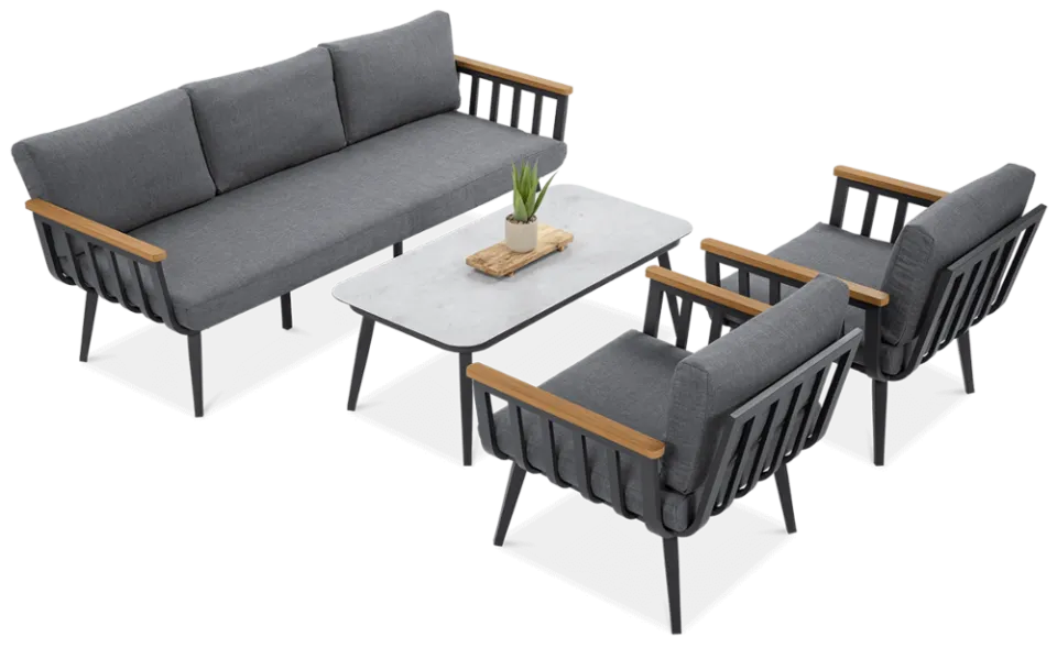 Balkona mēbeles Stelli Kafe pelēks - N1 Home