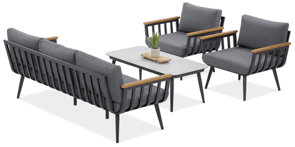 Balkona mēbeles Stelli Kafe pelēks - N1 Home