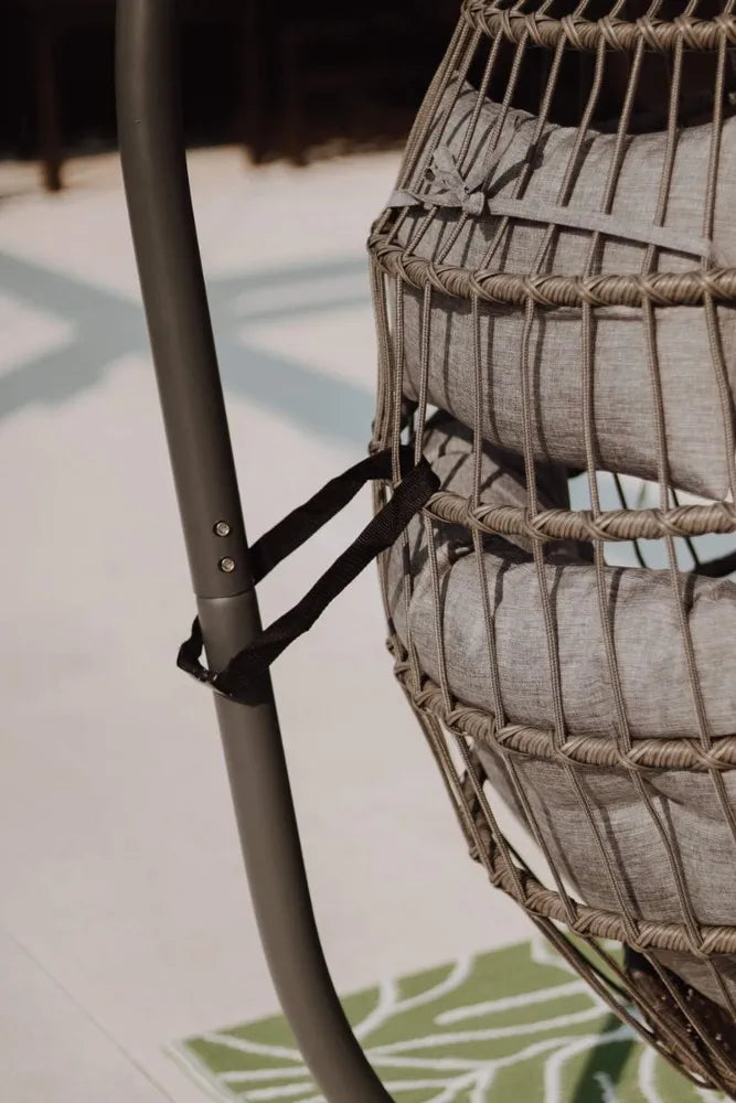 Kokona piekaramais krēsls Harmo  84/187/66 cm melns - N1 Home