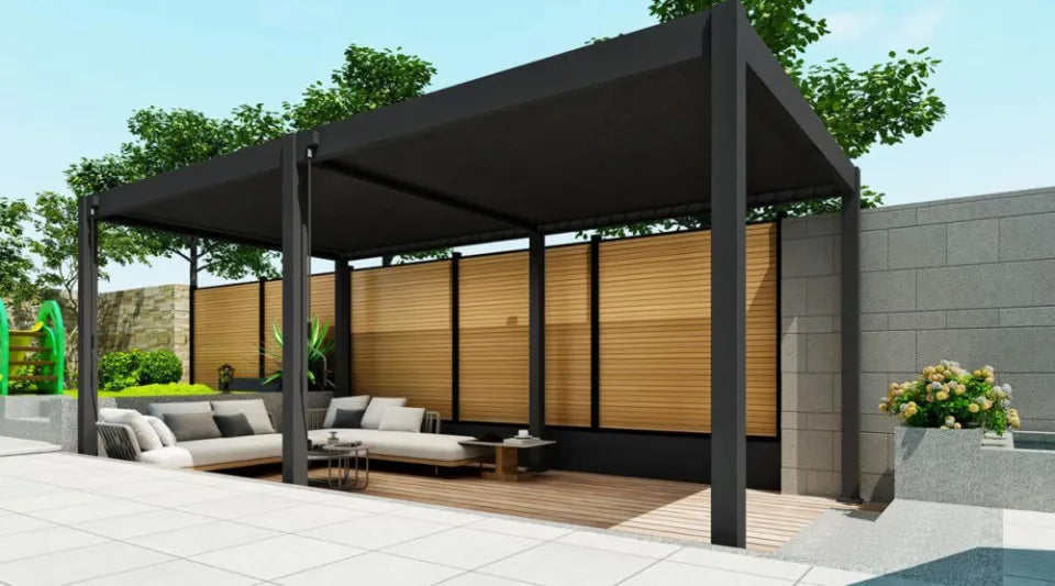 Alumīnija dārza pergola Elia 3x6 309/600/255 cm antracīts - N1 Home