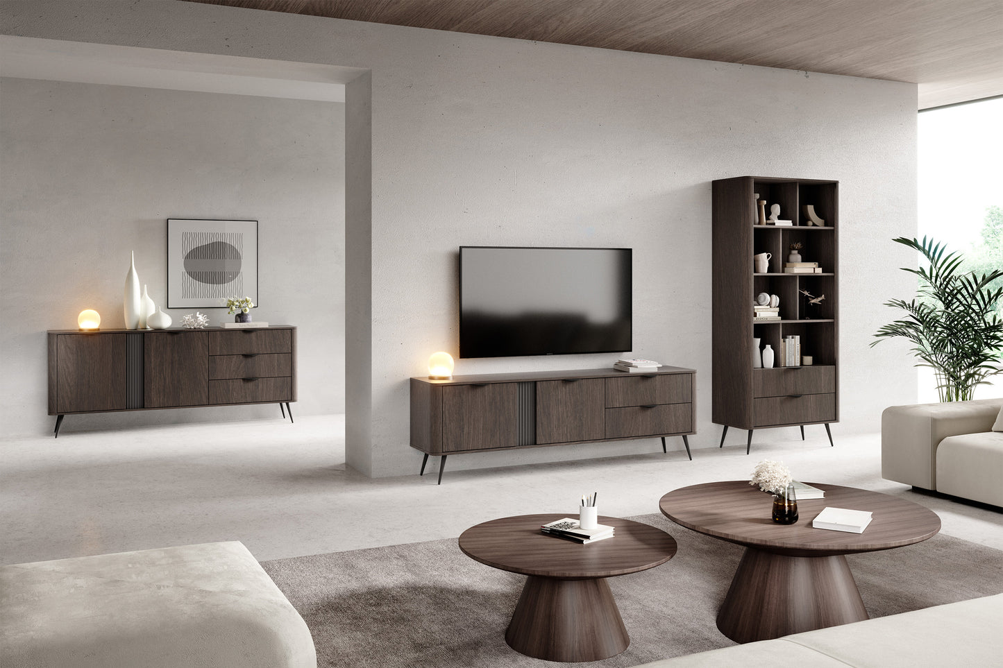 TV skapis Verto 161/195/38 cm Dunin ozols