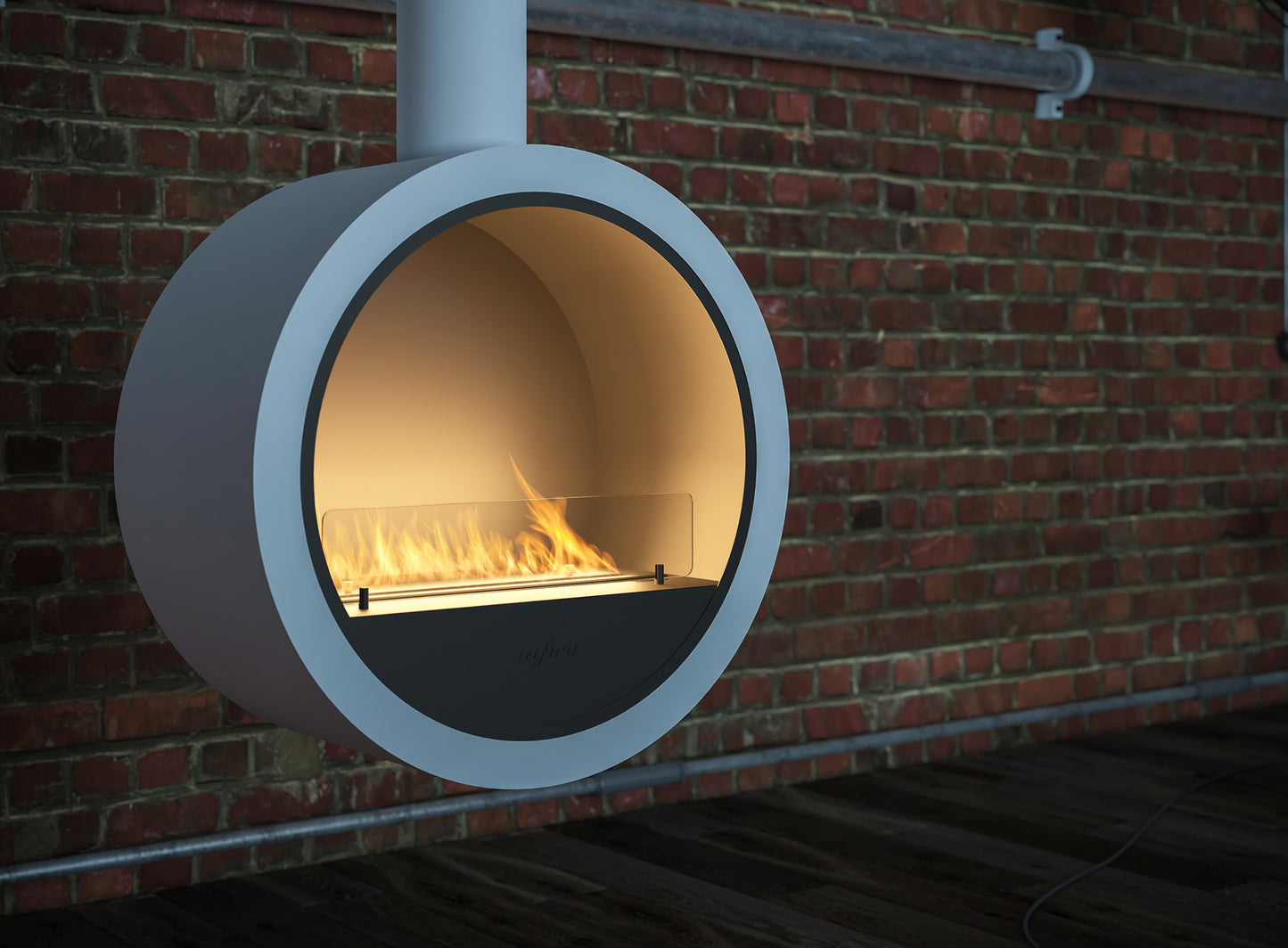 Biokamīns Incyrk 70/35/150 cm balts - N1 Home