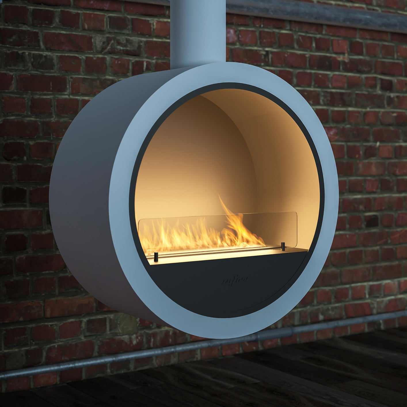 Biokamīns Incyrk 70/35/150 cm gaiši zils - N1 Home