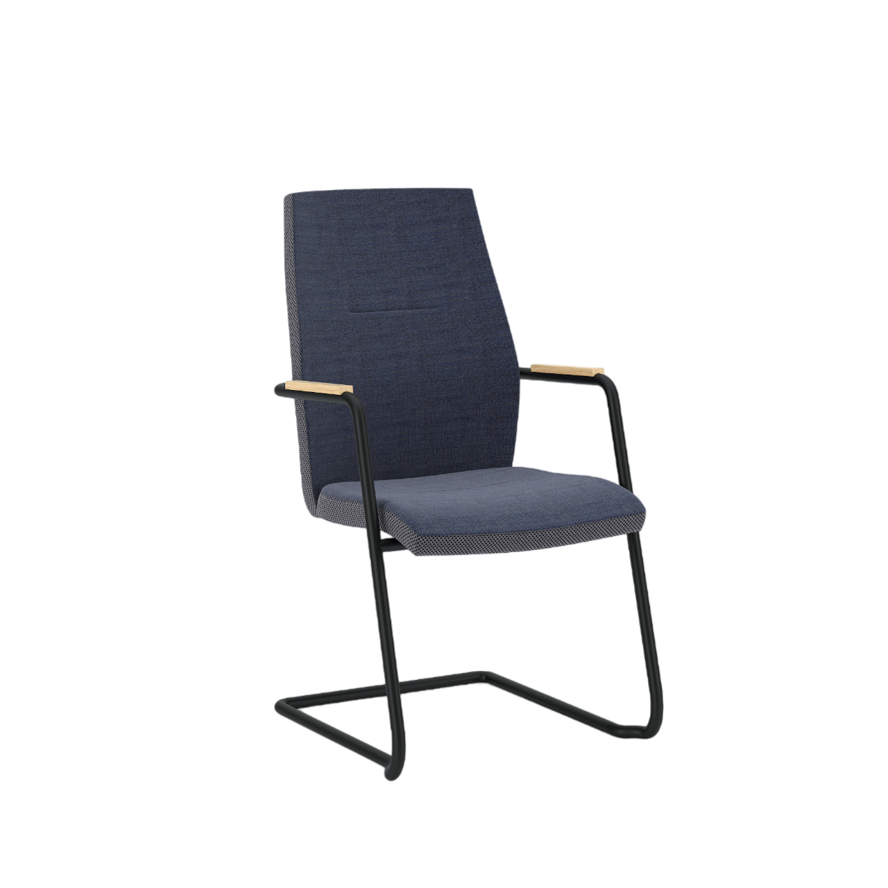 Konferenču krēsls Uno 64/97/55 cm zils/melns - N1 Home