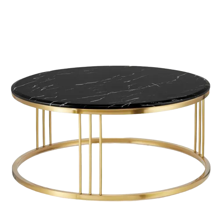 Kafijas galdiņs Dot Design Vivien marmors 100x45 cm zelts - N1 Home