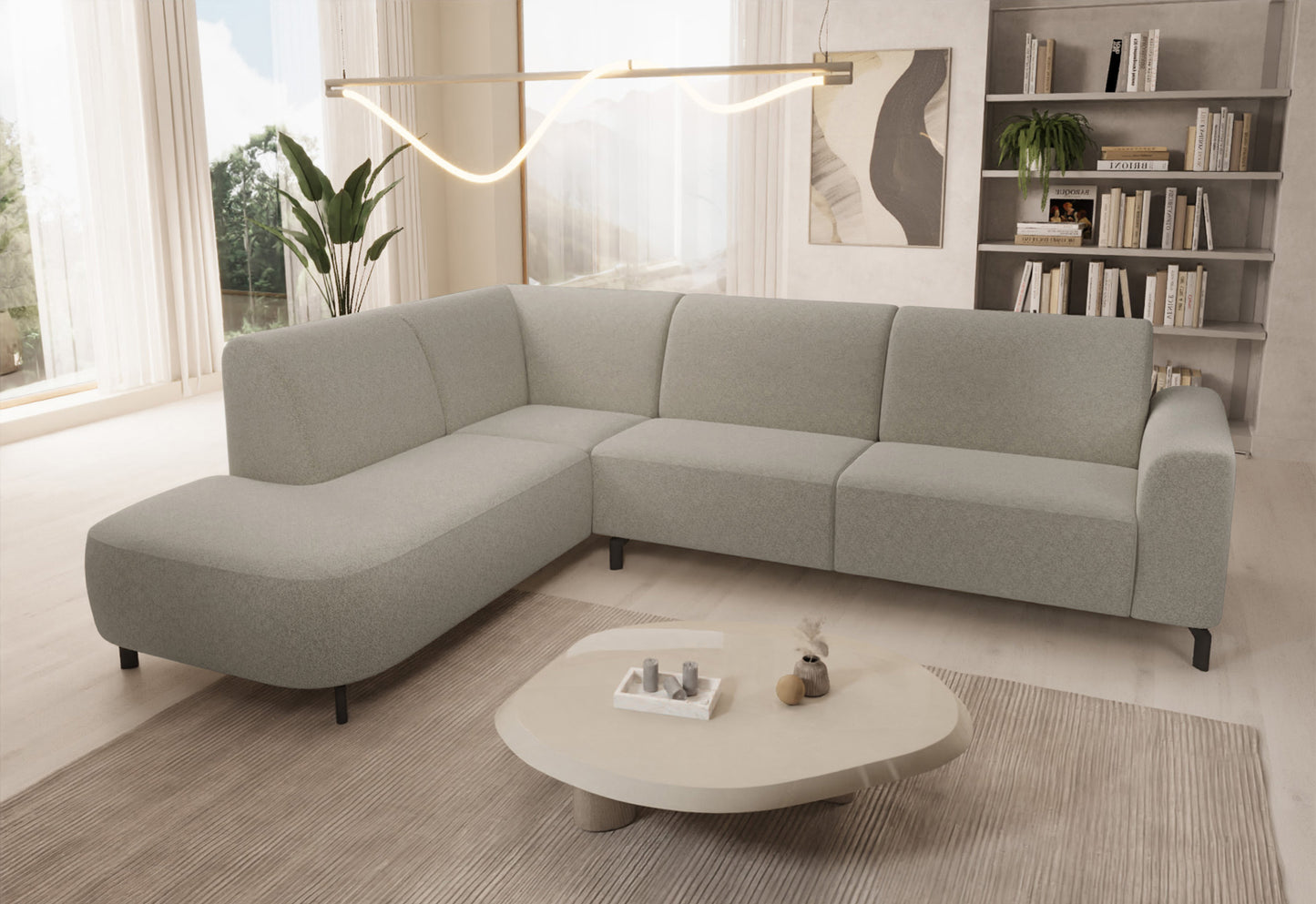 Dīvāns Luna 277/88/218 cm Raven 24 - N1 Home