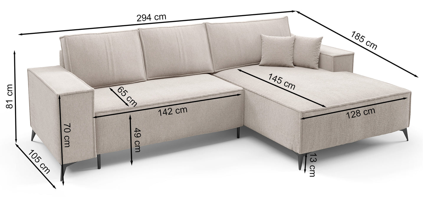Dīvāns Hendrik 294/81/185 cm Aragon 79