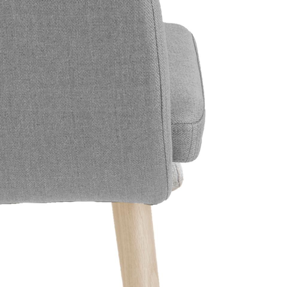 Krēsls Nor 58/58/84 cm gaiši pelēks/balts ozols - N1 Home