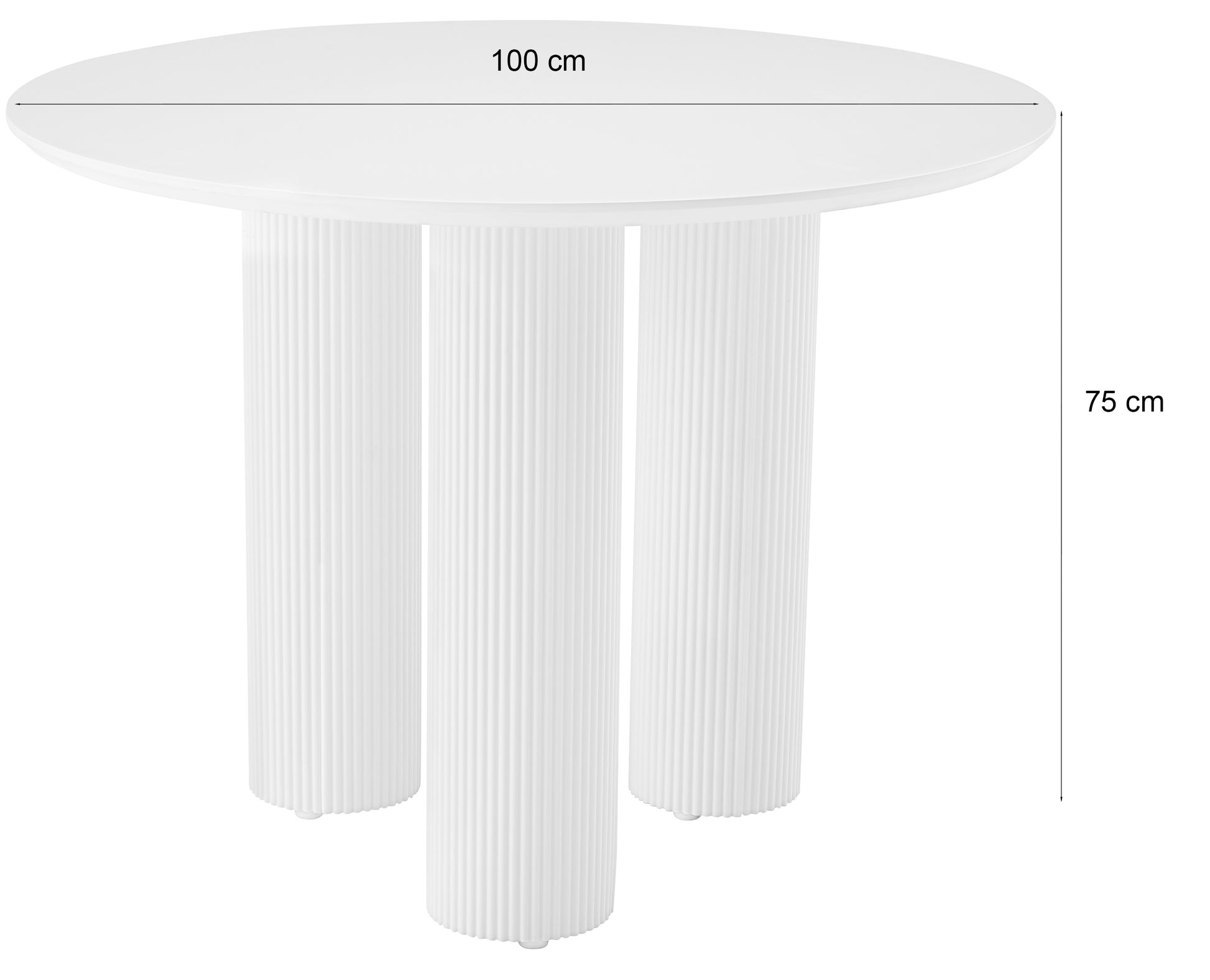 Galds Fasko 100/100/75 cm balts - N1 Home