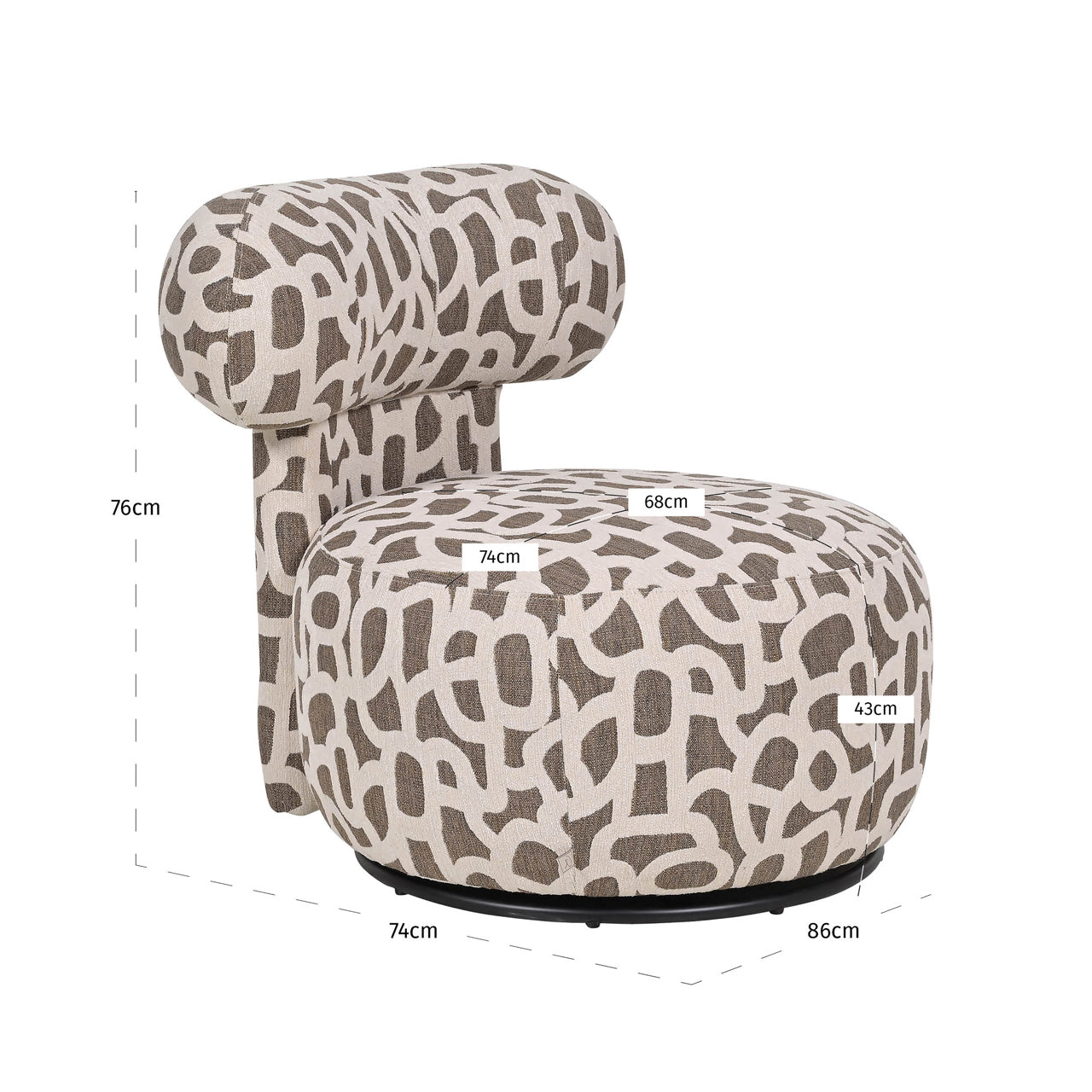 Krēsls Kaya Richmond Interiors 86/76/74 cm weave brown
