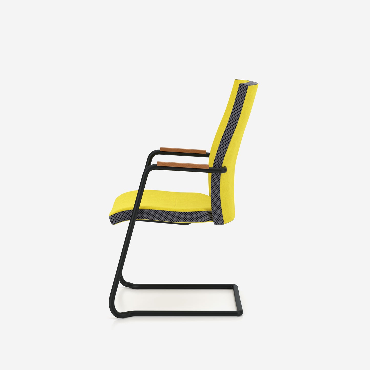 Konferenču krēsls Uno 64/97/55 cm dzelts/melns - N1 Home