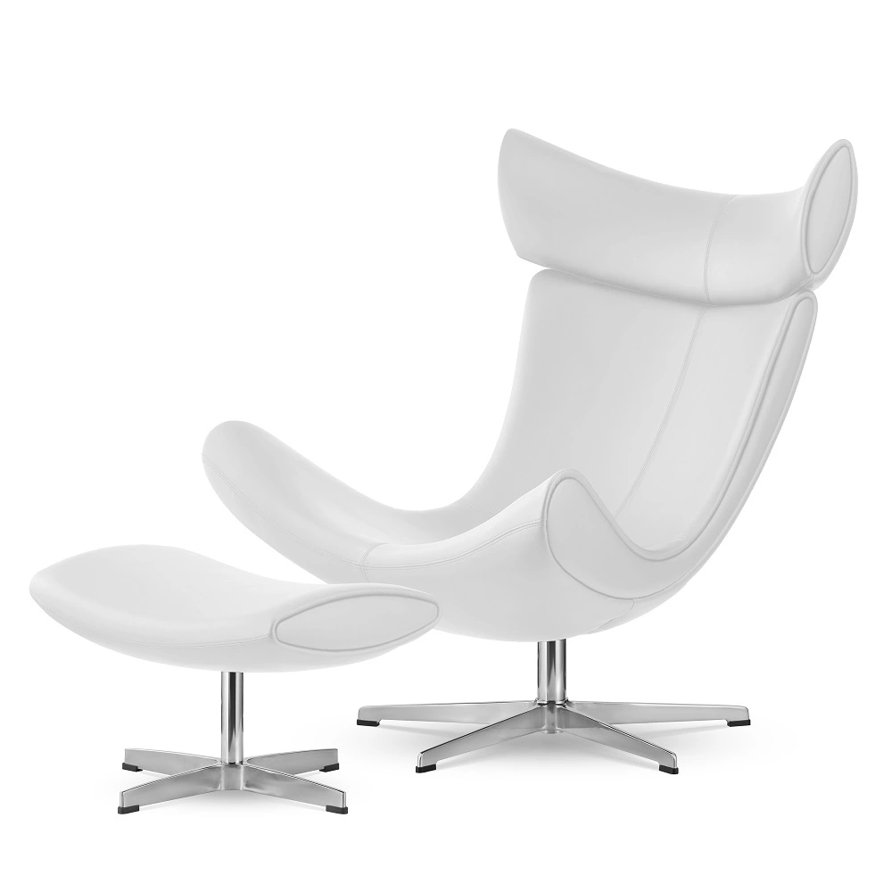 Krēsls Dot Design Larvik dabīgā āda balts 90x85x105 cm - N1 Home