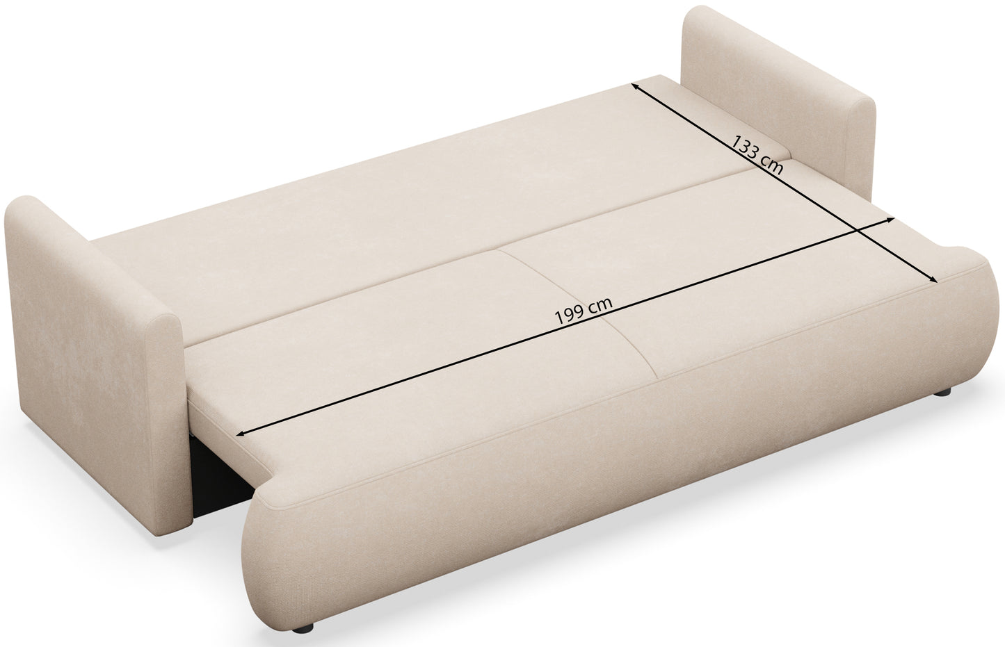 Dīvāns Ovors 226/90/97 cm Storm 82 - N1 Home