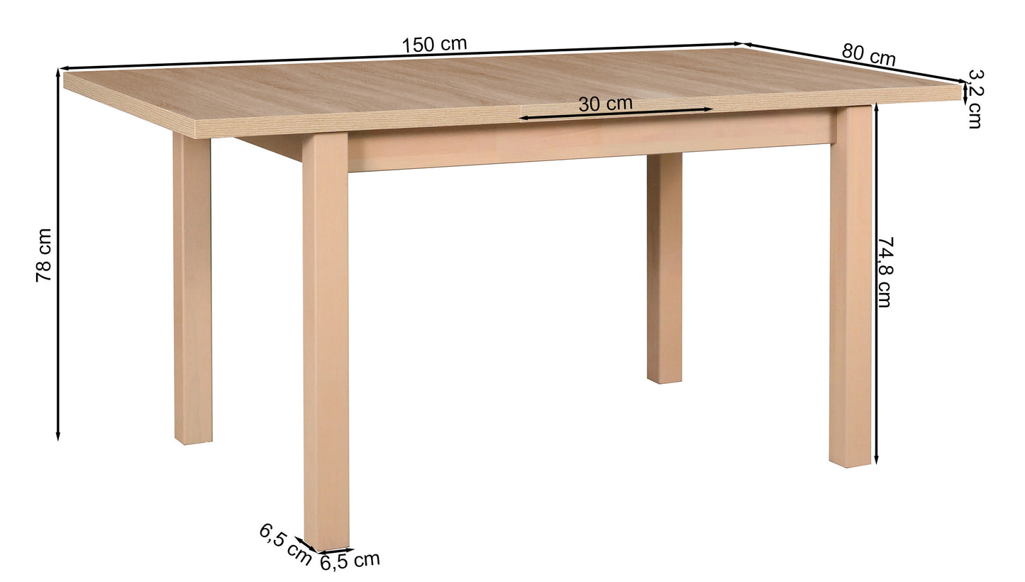 Galds Liri 120/78/80 cm Artizan ozols/melns