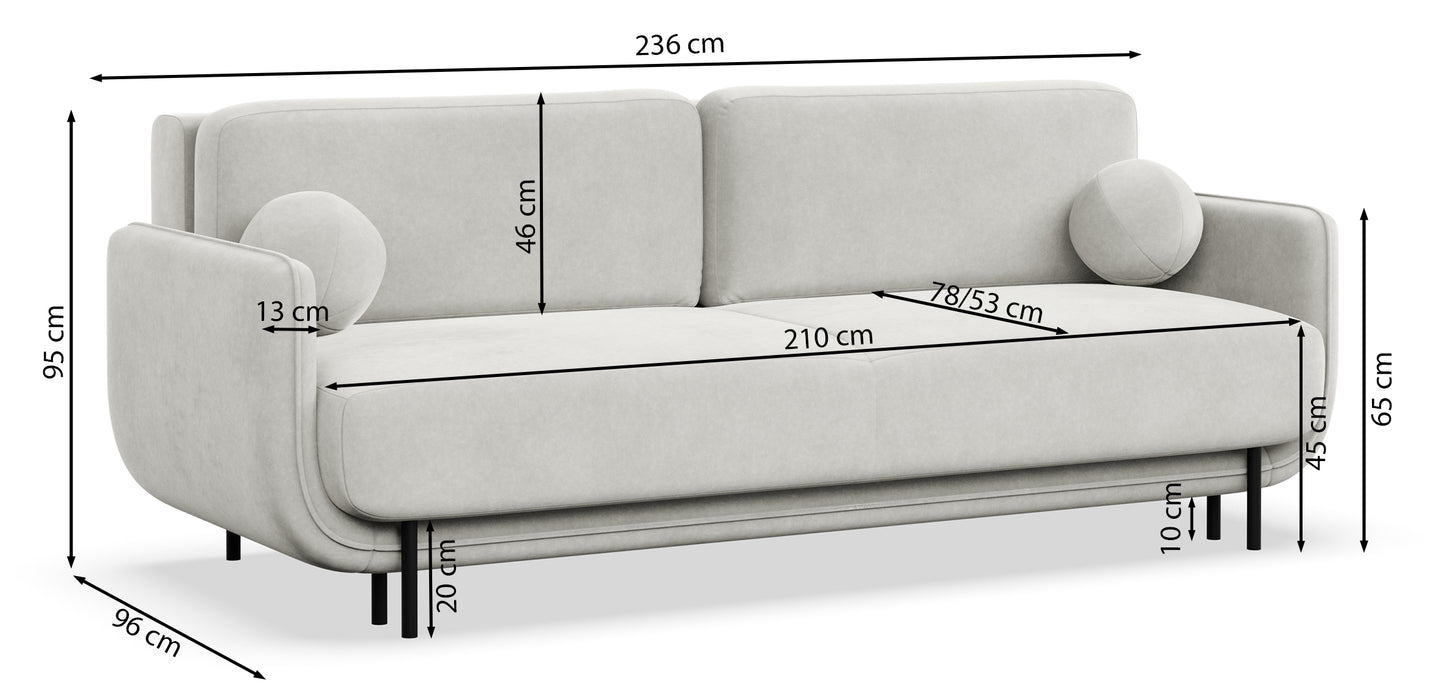 Dīvāns Oplar 236/95/96 cm Polo 873