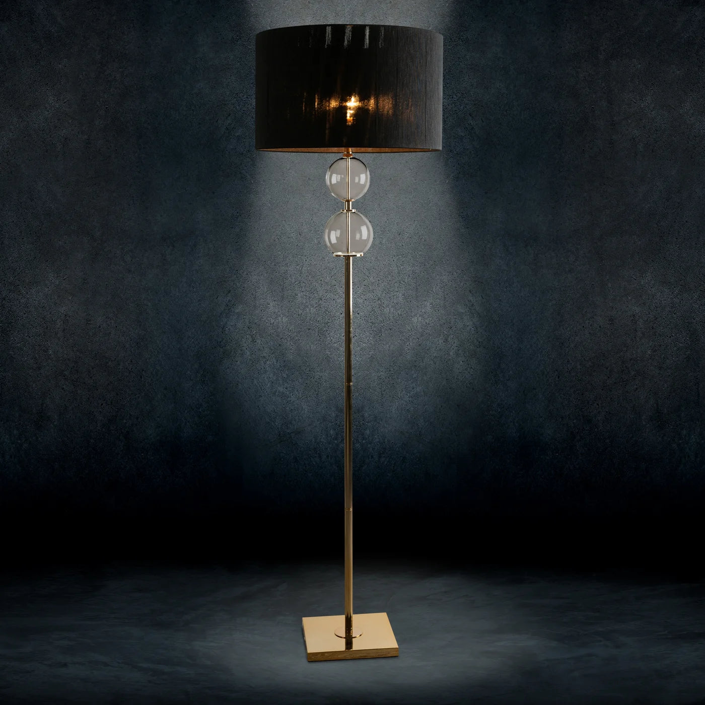 Stāvlampa Aria 50/167 cm melns/zelts - N1 Home