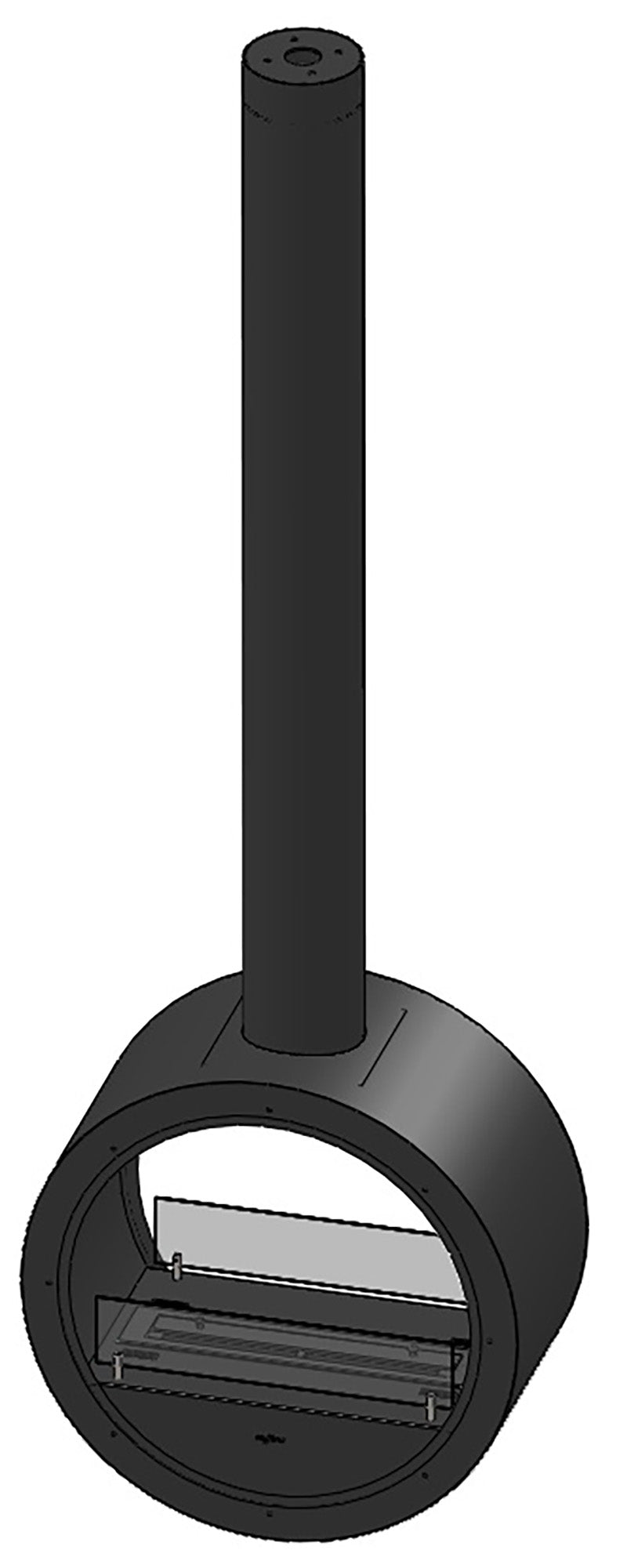 Biokamīns Incyrc 2side 218/70/35 cm melns - N1 Home