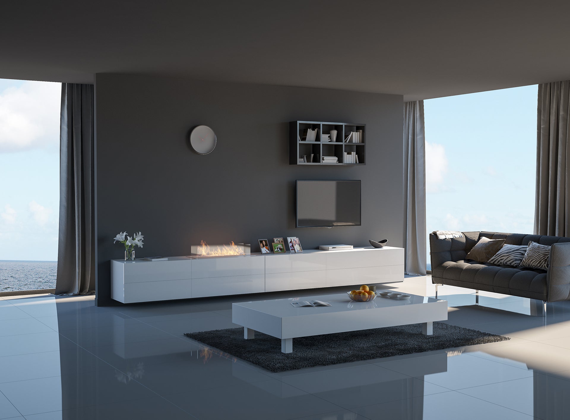 Biokamīns Inser 1000 100/32/20 cm inox - N1 Home