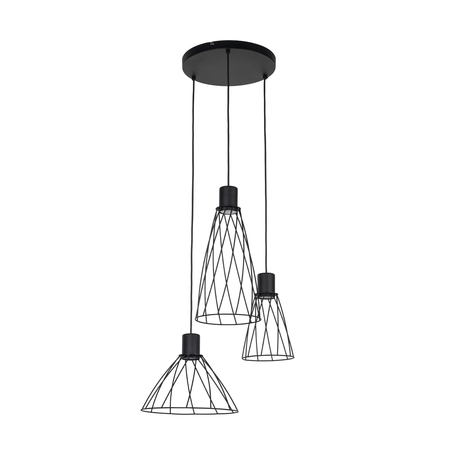 Piekaramā lampa Modest 500 × 500 × 1200 mm melns - N1 Home