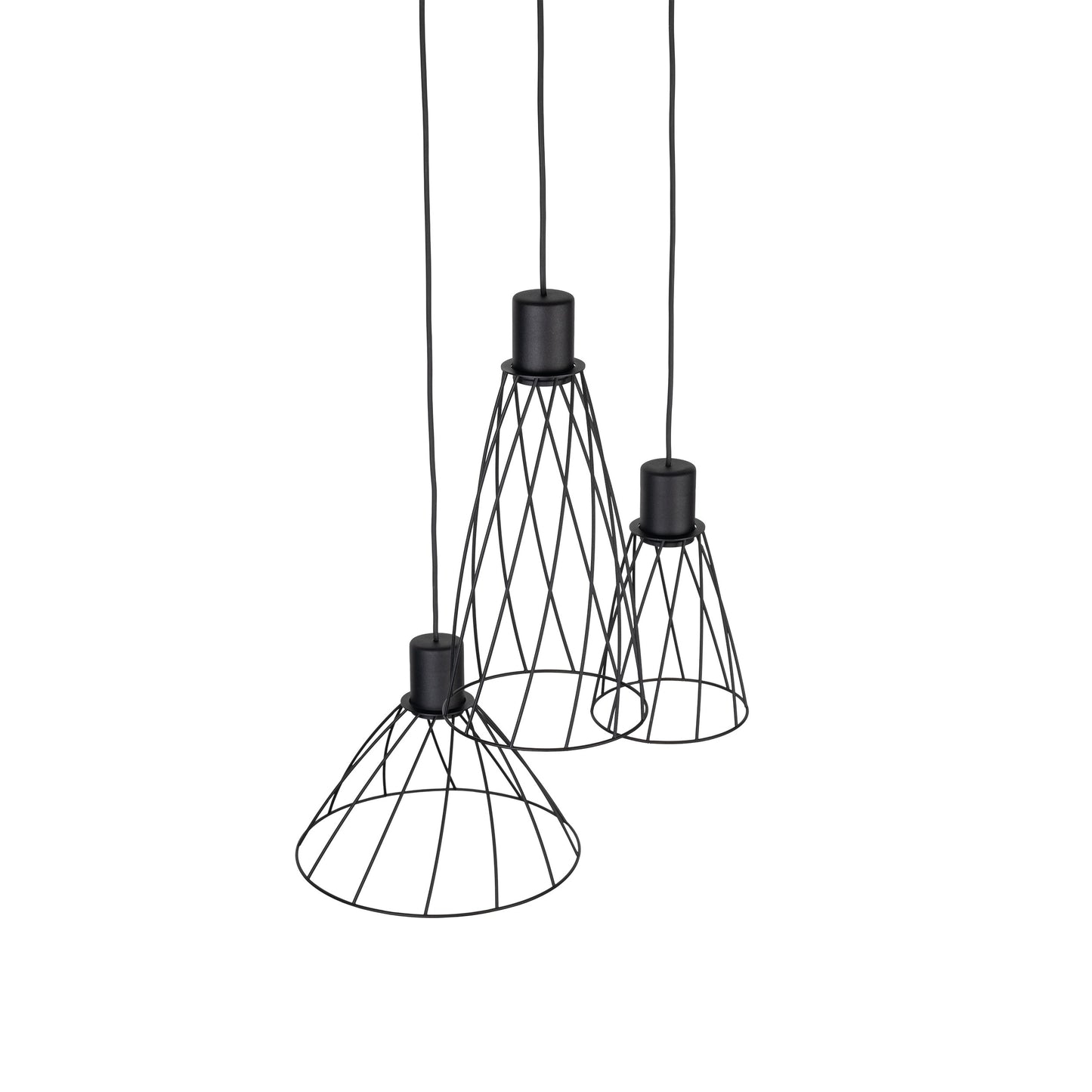 Piekaramā lampa Modest 500 × 500 × 1200 mm melns - N1 Home