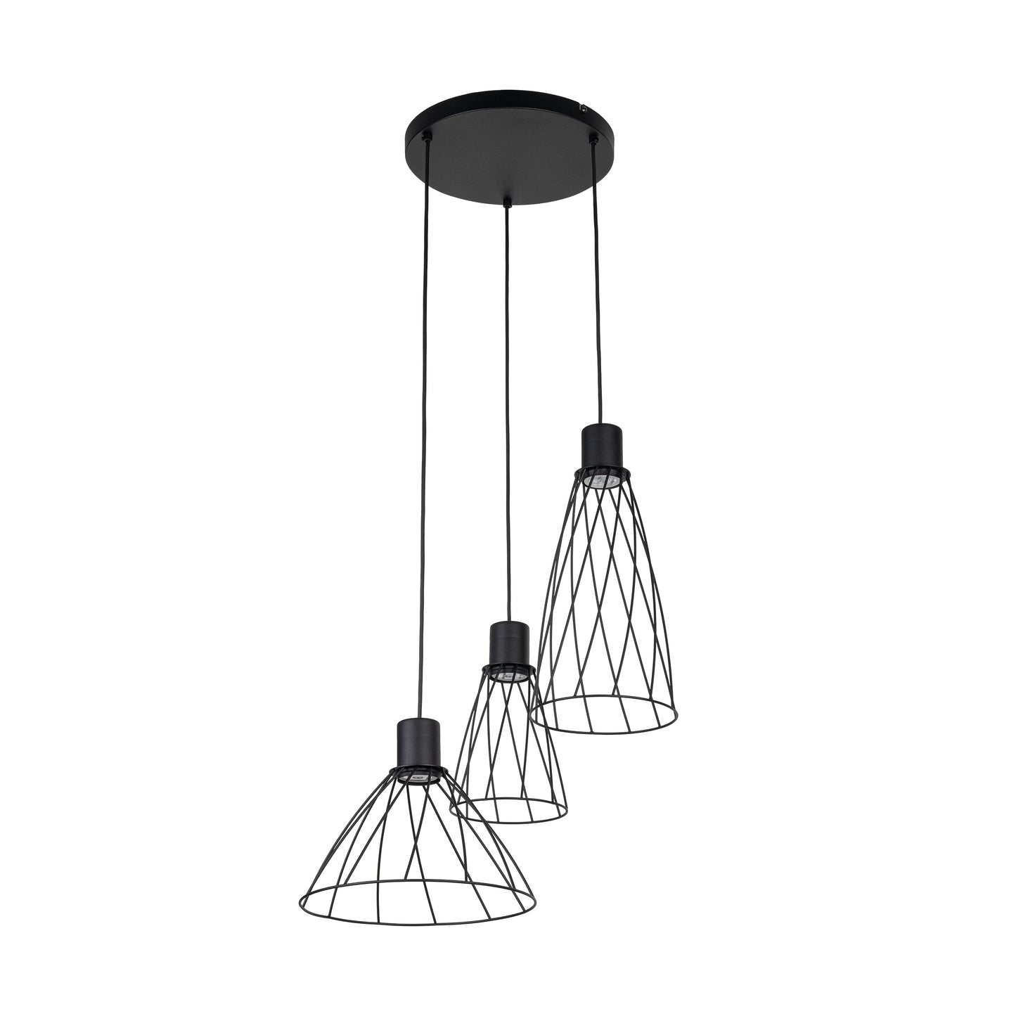 Piekaramā lampa Modest 500 × 500 × 1200 mm melns - N1 Home