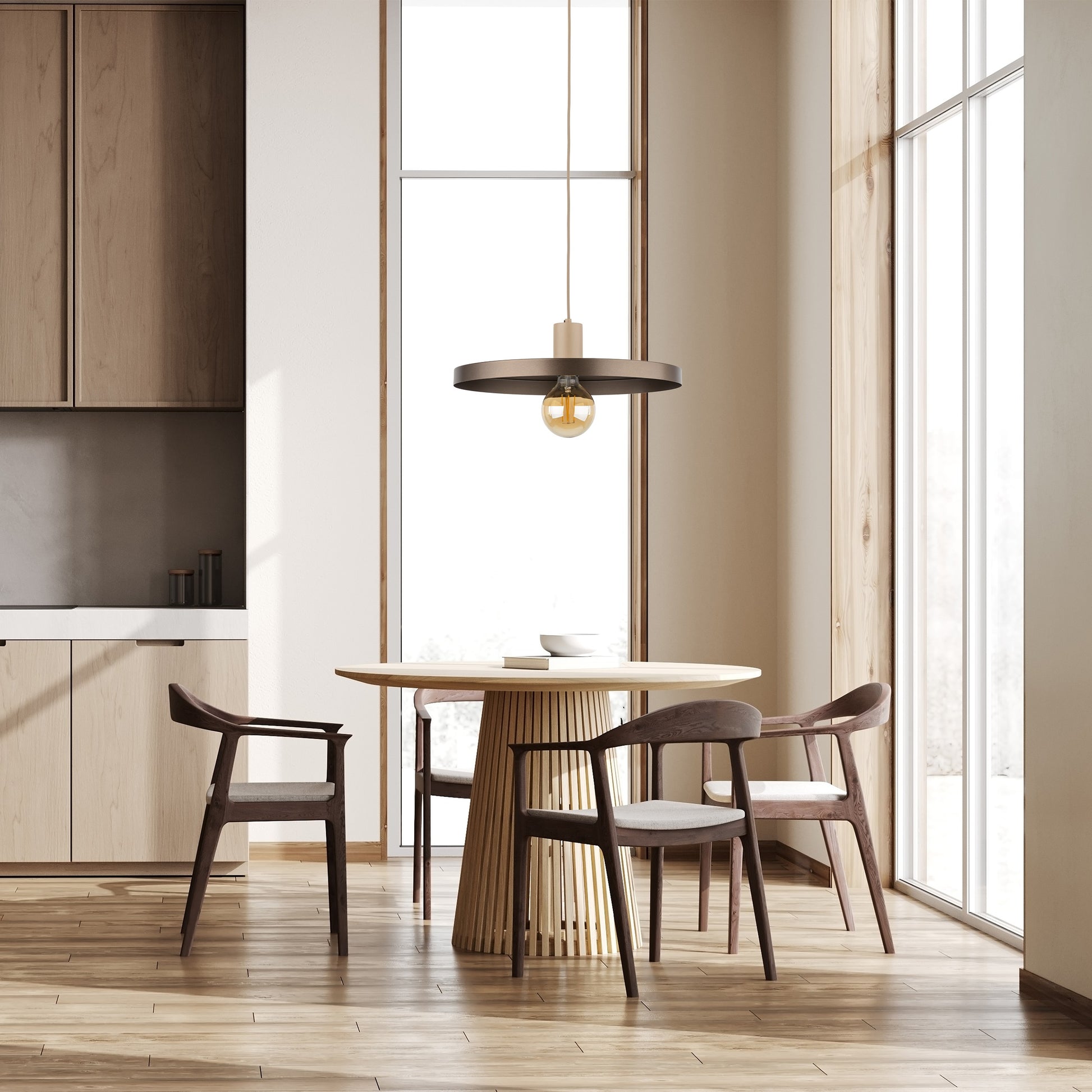 Lampa Sabi 400 × 400 × 1450 mm brūns - N1 Home