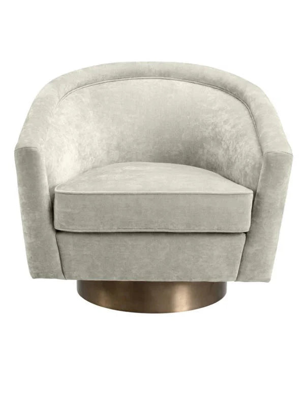 Krēsls Catene Eichholtz 80/80/76 cm Clarck sand | matte gold finish swivel base - N1 Home