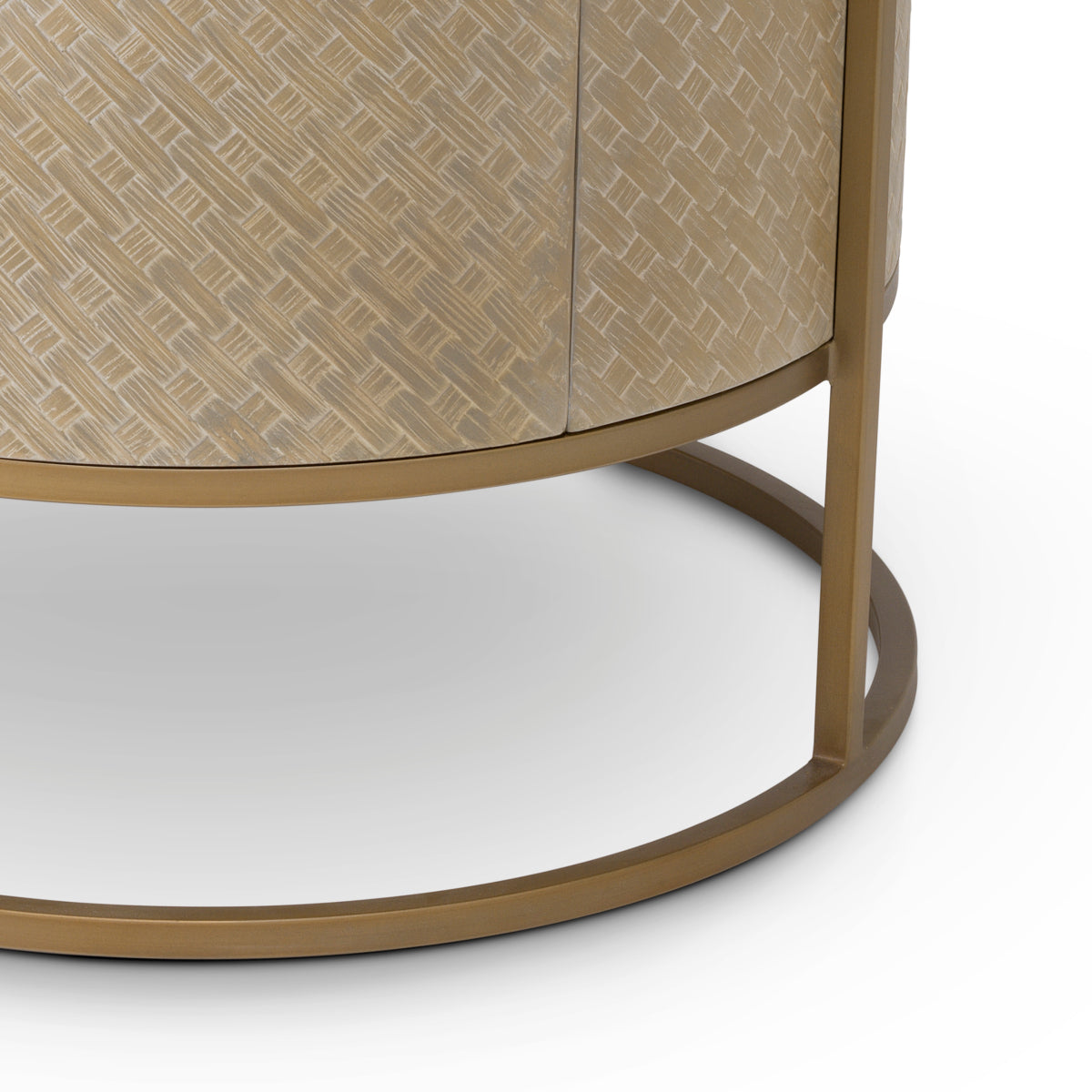 Naktsskapitis Napa Valley Eichholtz 50/50/56 cm Woven washed oak venee/brushed brass finish