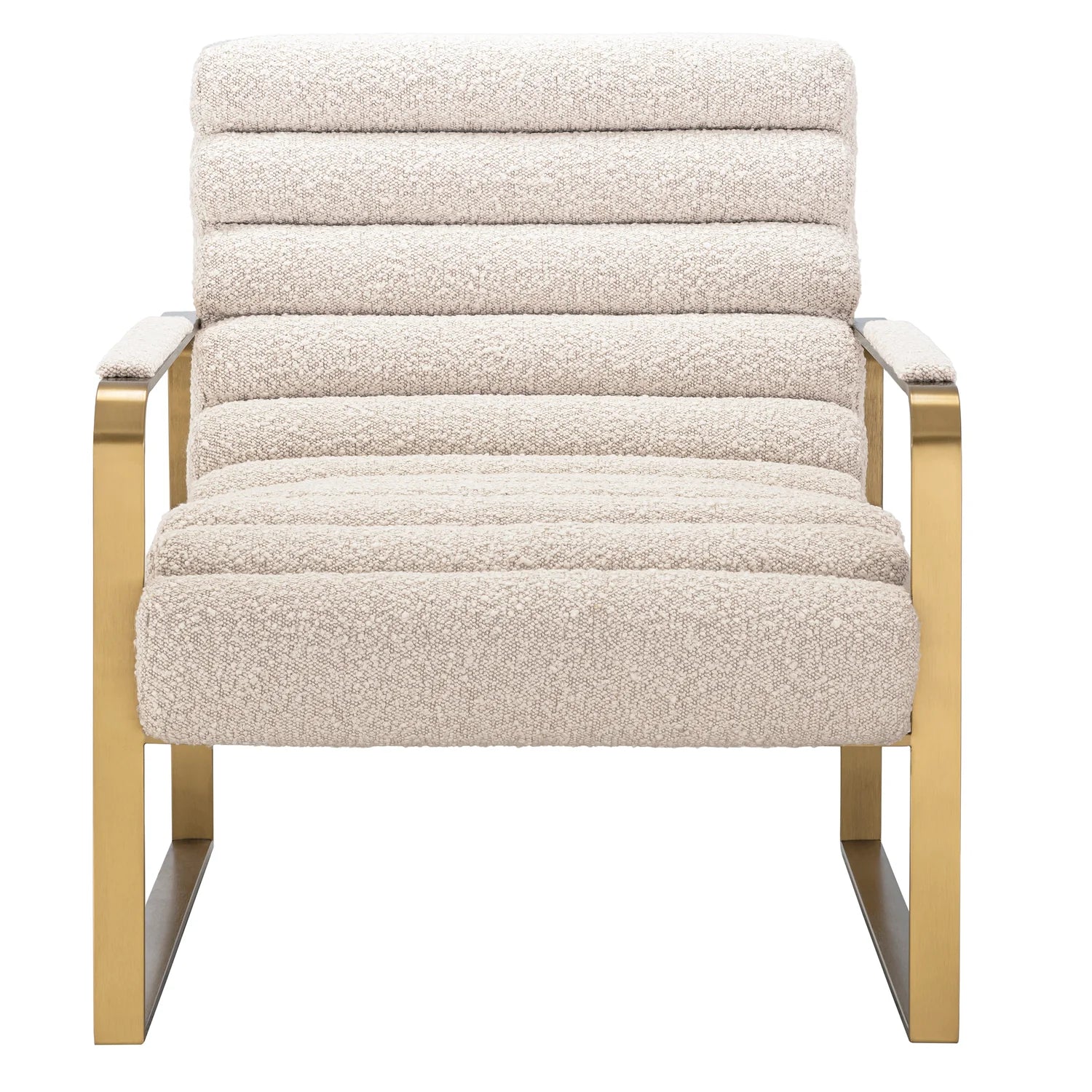 Krēsls Olsen Eichholtz 68.5/88/77 cm Brushed brass finish | bouclé cream - N1 Home