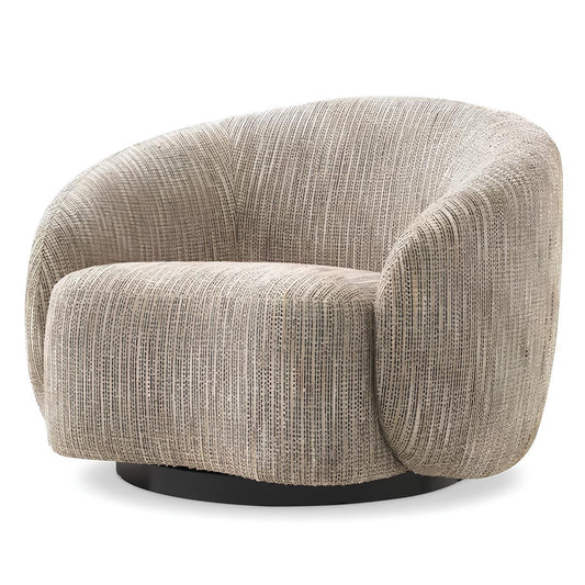 Krēsls Amore Eichholtz 97/91/74 cm Mademoiselle beige | black swivel base - N1 Home