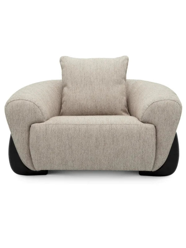 Krēsls Siderno Eichholtz 126/106/73 cm Splendor light grey | black feet - N1 Home