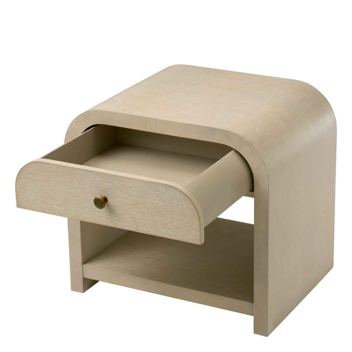 Naktsskapis Rhodes Eichholtz 60/46/55 cm Washed oak veneer/bronze finish