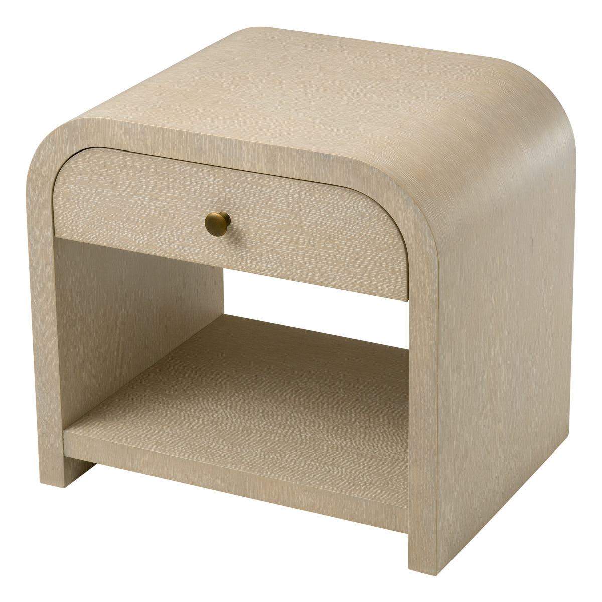 Naktsskapis Rhodes Eichholtz 60/46/55 cm Washed oak veneer/bronze finish
