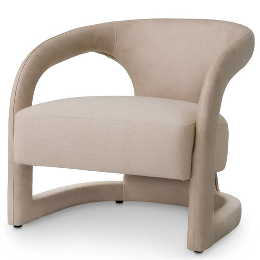 Krēsls Voletta Eichholtz 75/78/73 cm Valente beige faux leather | renato ecru - N1 Home