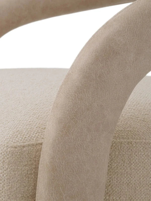 Krēsls Voletta Eichholtz 75/78/73 cm Valente beige faux leather | renato ecru - N1 Home