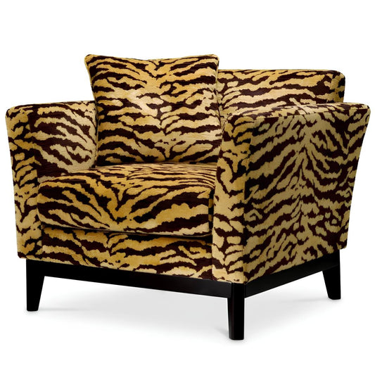 Krēsls Flux Eichholtz 91/90/78,5 cm  Tigris brown | black frame - N1 Home