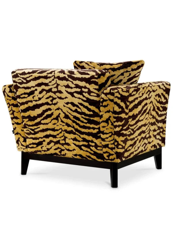 Krēsls Flux Eichholtz 91/90/78,5 cm  Tigris brown | black frame - N1 Home