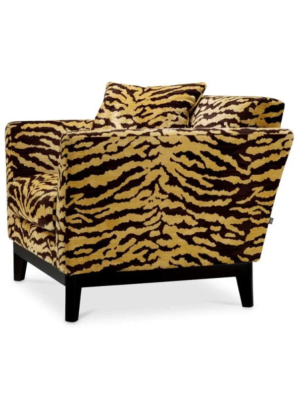 Krēsls Flux Eichholtz 91/90/78,5 cm  Tigris brown | black frame - N1 Home