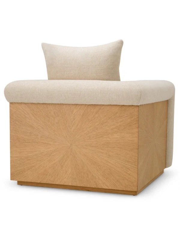 Krēsls Amadeo Eichholtz 101/102/95 cm Natural oak veneer | renato ecru - N1 Home