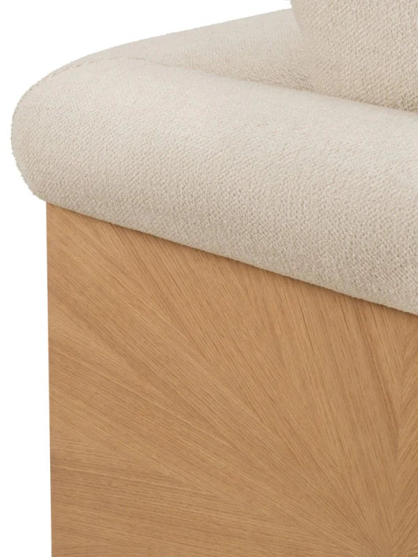 Krēsls Amadeo Eichholtz 101/102/95 cm Natural oak veneer | renato ecru - N1 Home