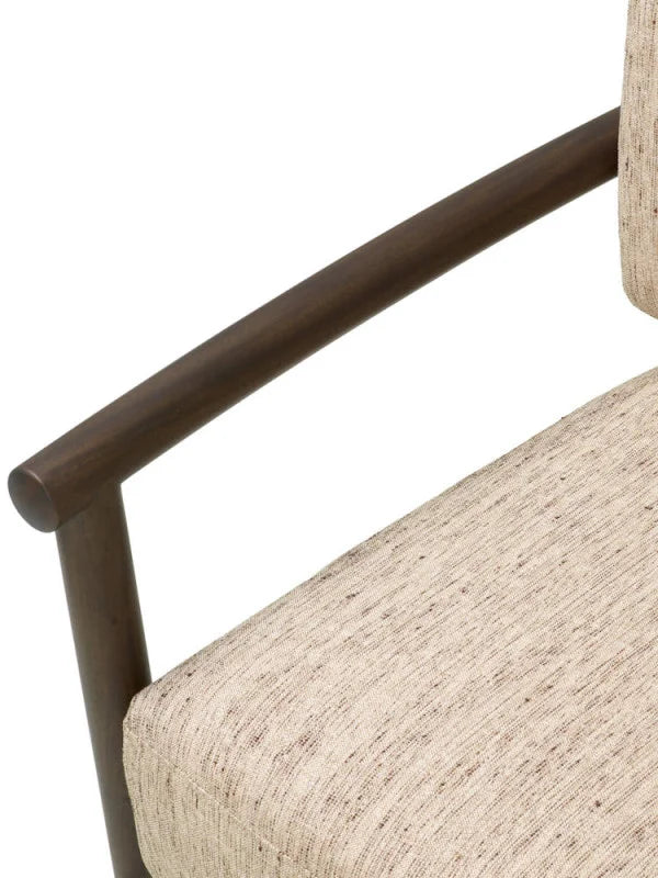 Krēsls Ombria Eichholtz 76/80/72 cm Mocha mahogany wood | beckett beige - N1 Home