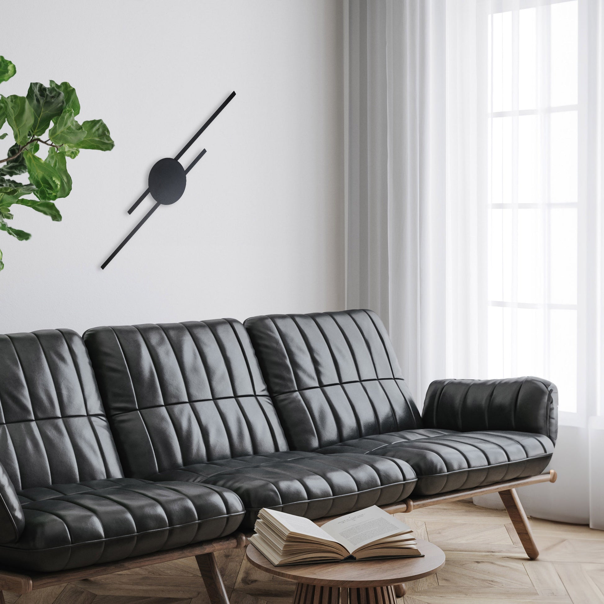 Sienas lampa Java 170 × 50 × 860 mm melns - N1 Home